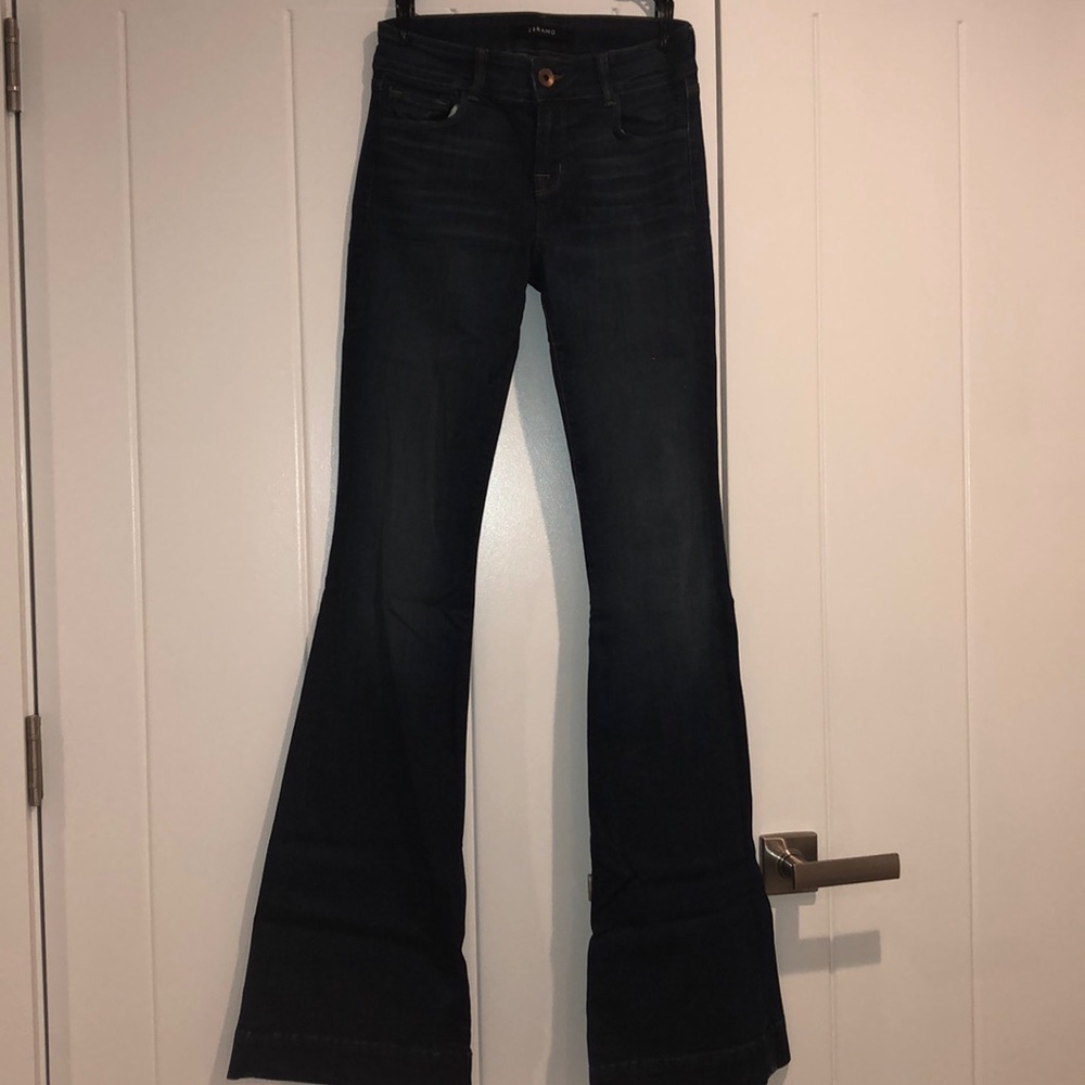 J Brand dark wash flare jeans